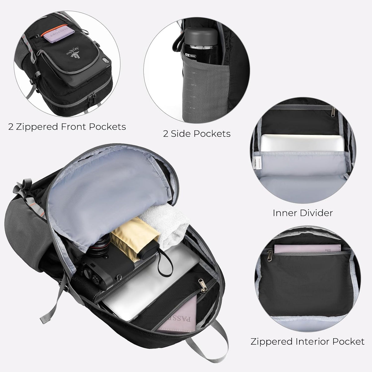 20L Small Hiking Backpack for Women Men,Lightweight Packable Travel Daypack