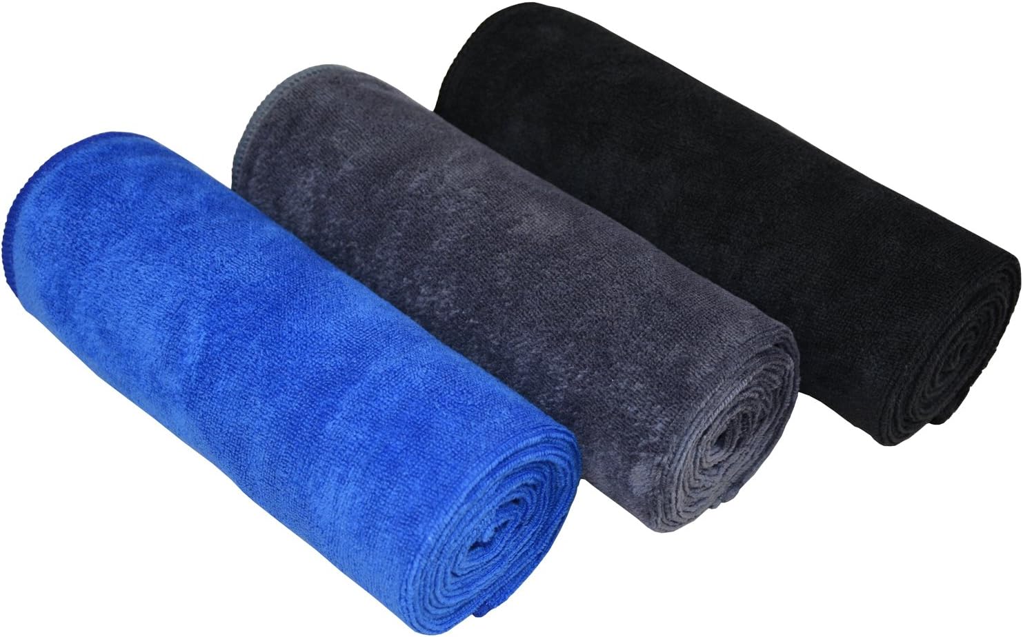 16" x 32"Gym Towels for Men & Women Microfiber Sports Towel Set Fast Drying & Absorbent Workout Sweat Towels for Fitness,Yoga, Golf,Camping 3-Pack Gift