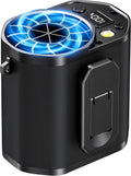 Waist Fan with Clip on: Portable 4-Speed Enlarged Fan-blades Personal Belt Fan with LED Light 6-11H of Working Time Hands-Free Neck Fan