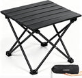 Camping Table, Ultralight Folding Camping Table with 3-Step Setup, Compact Outdoor Side Table for Camping Chair, Picnic, Fishing, Beach, Lawn, Patio, 13.8 in x 15.7 in