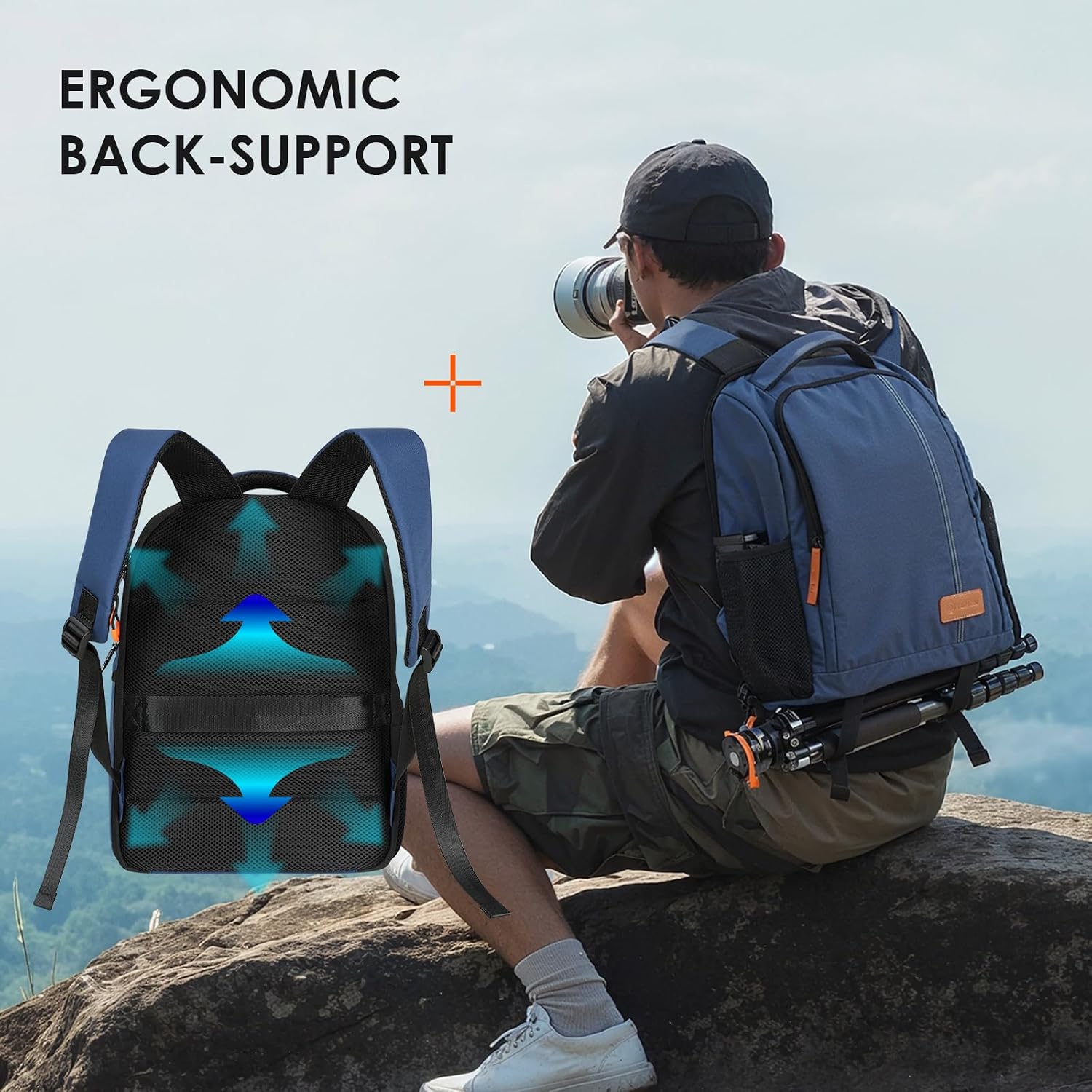 TARION Camera Backpack for Photographers Compact 15L, TB04 Blue