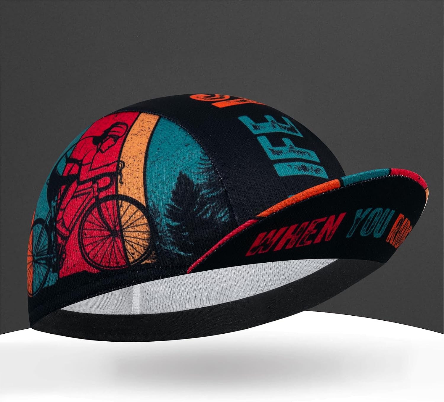 Cycling Cap for Man and Woman Cycling Hat Under Helmet-Polyester Breathable Sweat Absorbent