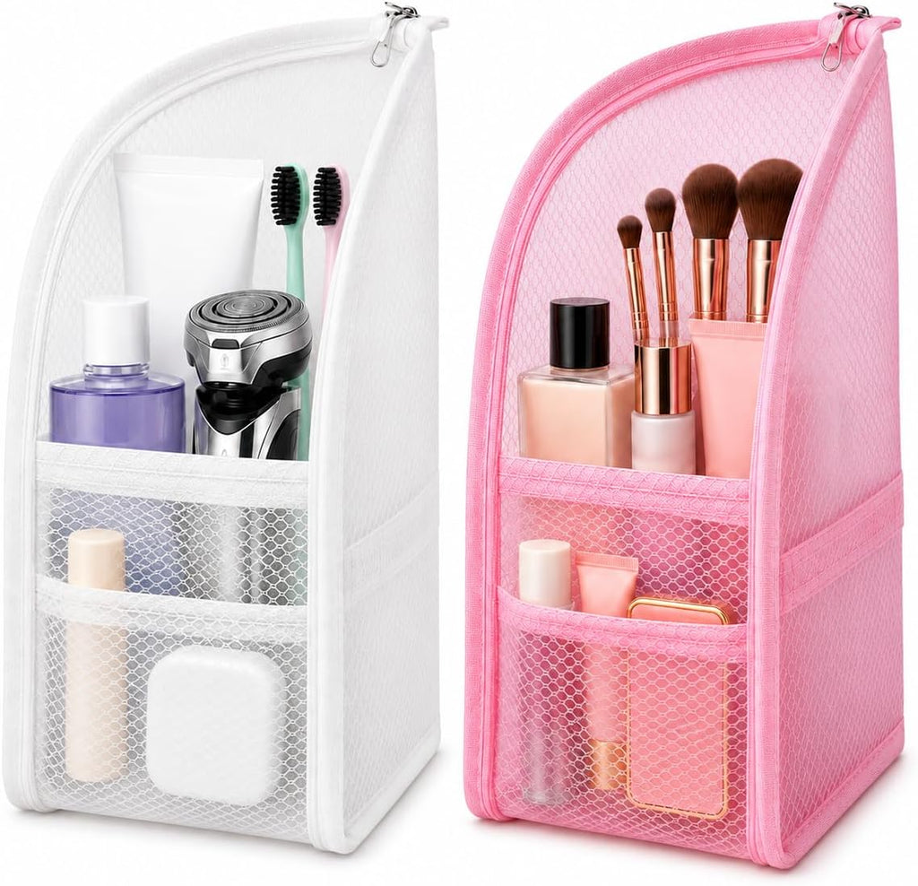 2 Pack Standing Toiletry Bag, Waterproof Travel Toiletry Bag