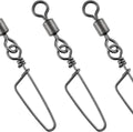 Dr.Fish 30 Pack Barrel Snap Swivels, Barrel Swivels Fishing Tackle Crane Rolling Coast Lock Snap Lure Leader Line Connector Fresh&Saltwater