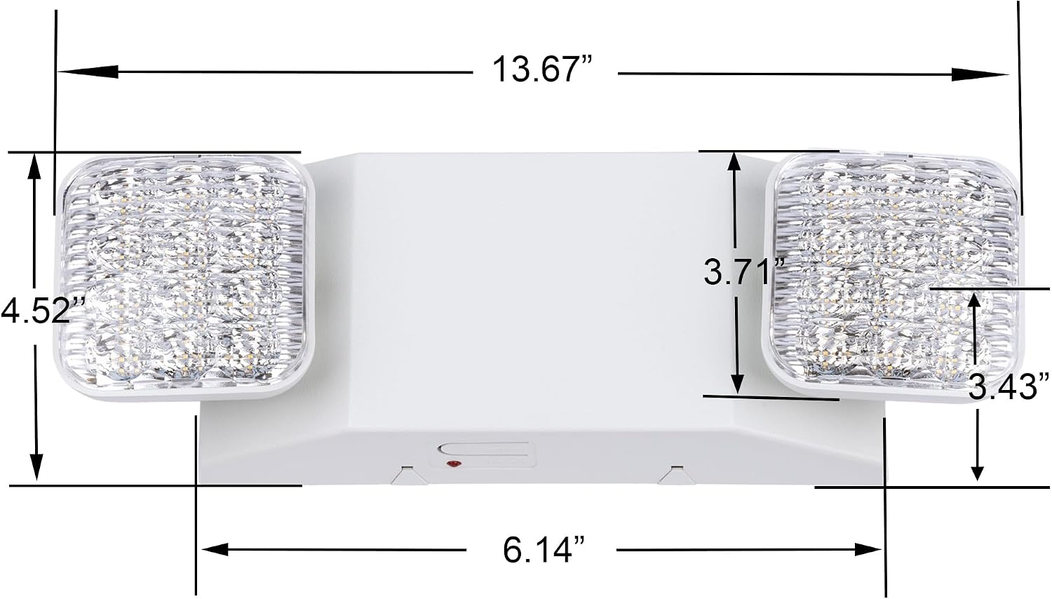GRUENLICH LED Emergency Light for Business, Battery Backup, 12 Pack