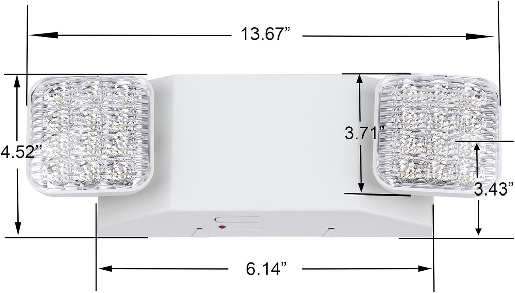 GRUENLICH LED Emergency Light for Business, Battery Backup, 6 Pack