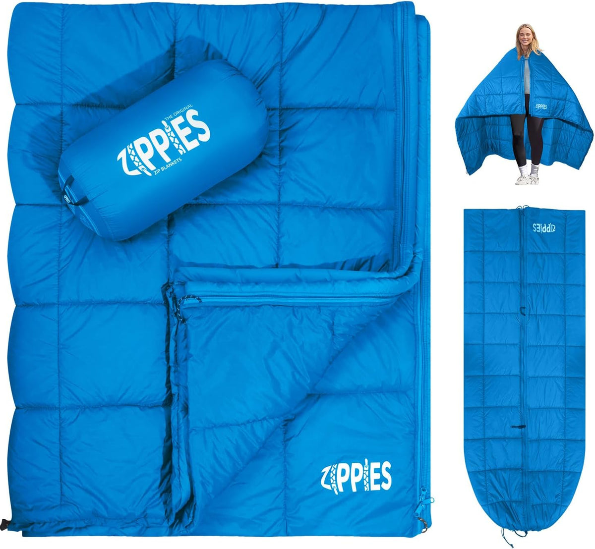 ZIPPIES 3M Thinsulate Insulation Puffy Camping Blanket for Cold Weather