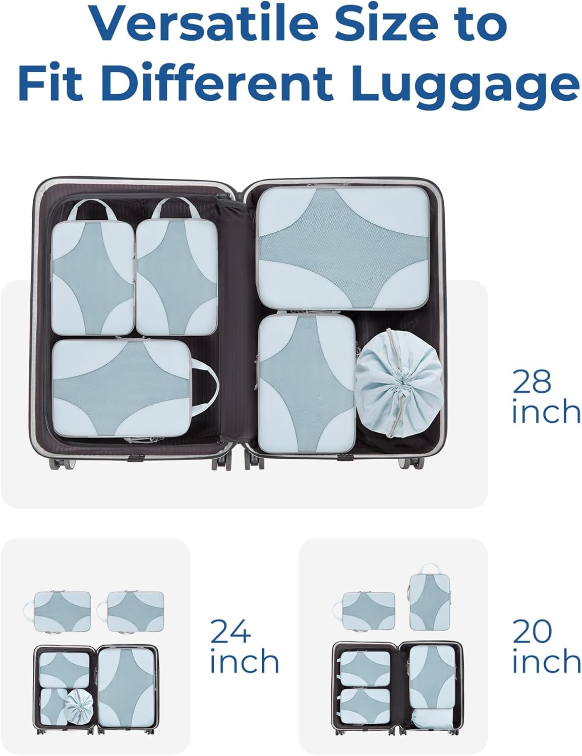 Bagsmart Compression Packing Cubes, Travel Bag Cruise Ship Essentials