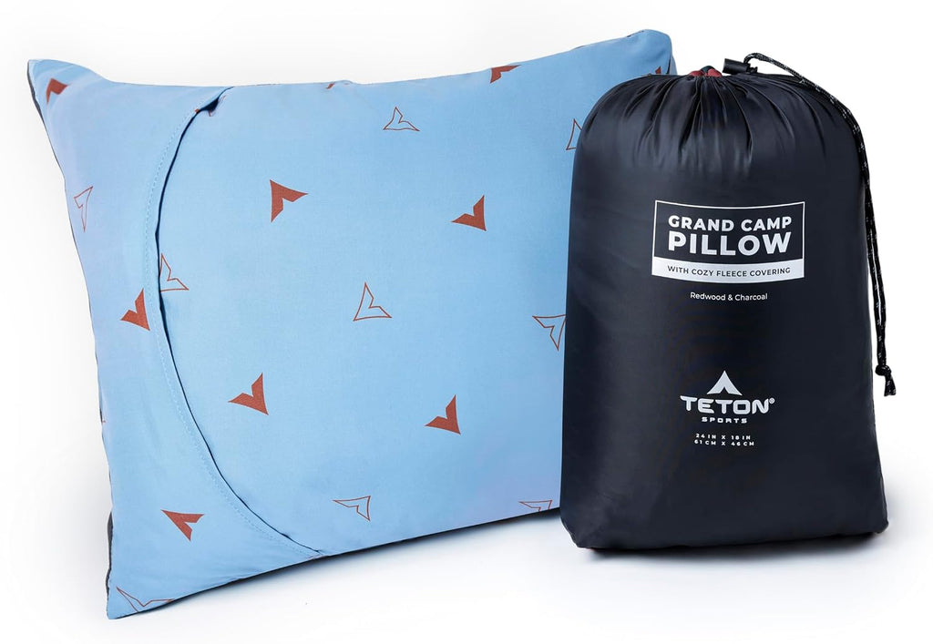 TETON Sports Camp Pillow; Great for Travel, Camping and Backpacking; Washable, Grey