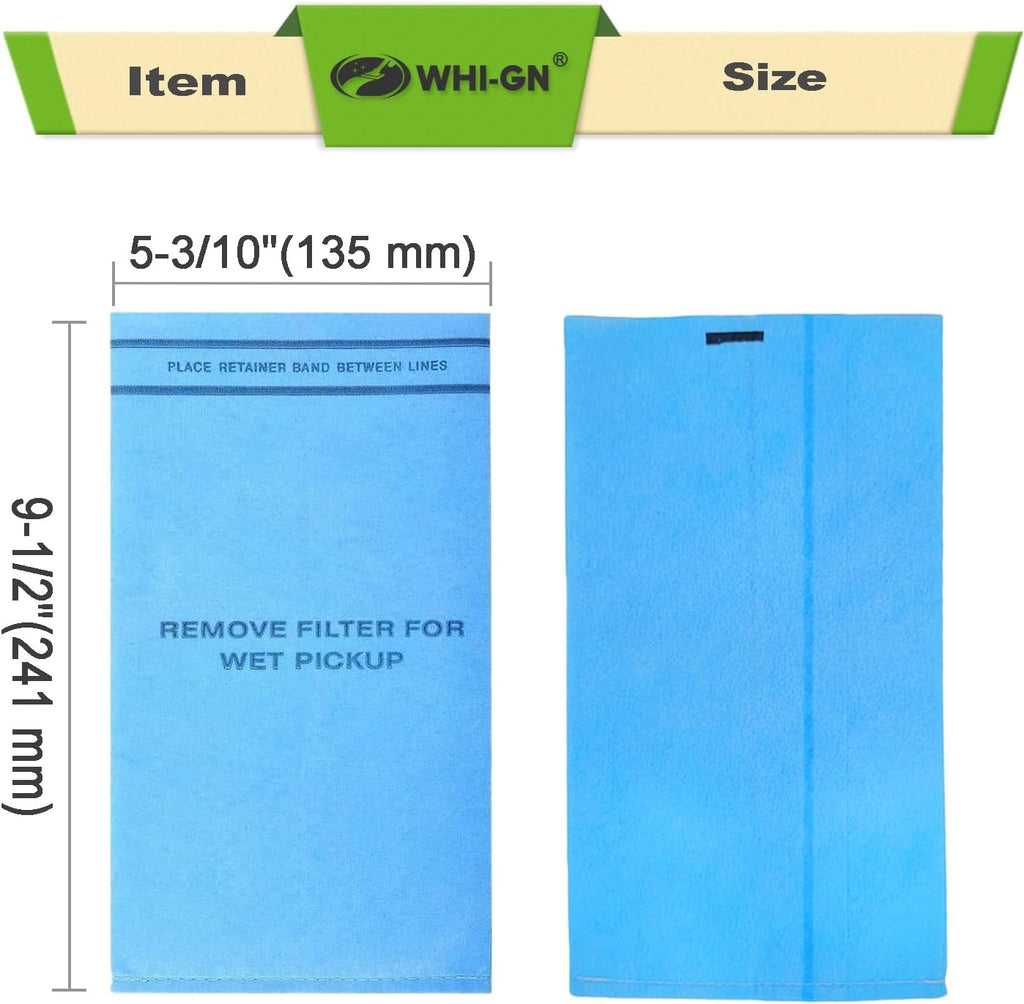 12 Pack Wet Dry Vac Filter Bags for Stinger Husky Bucket Head Shop Vacuums