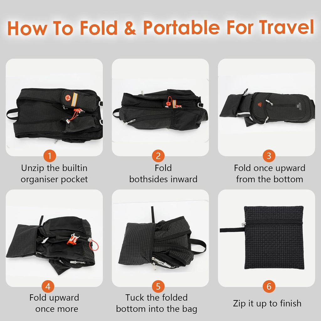 18L Packable Hiking Backpack Waterproof Lightweight Daypack for Women Men