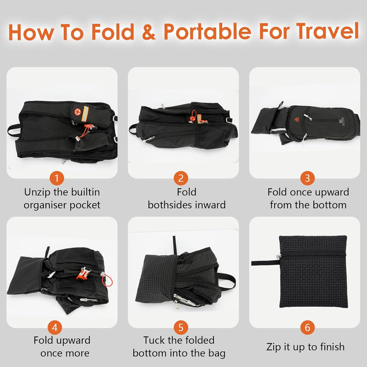 18L Packable Hiking Backpack Waterproof Lightweight Daypack for Women Men