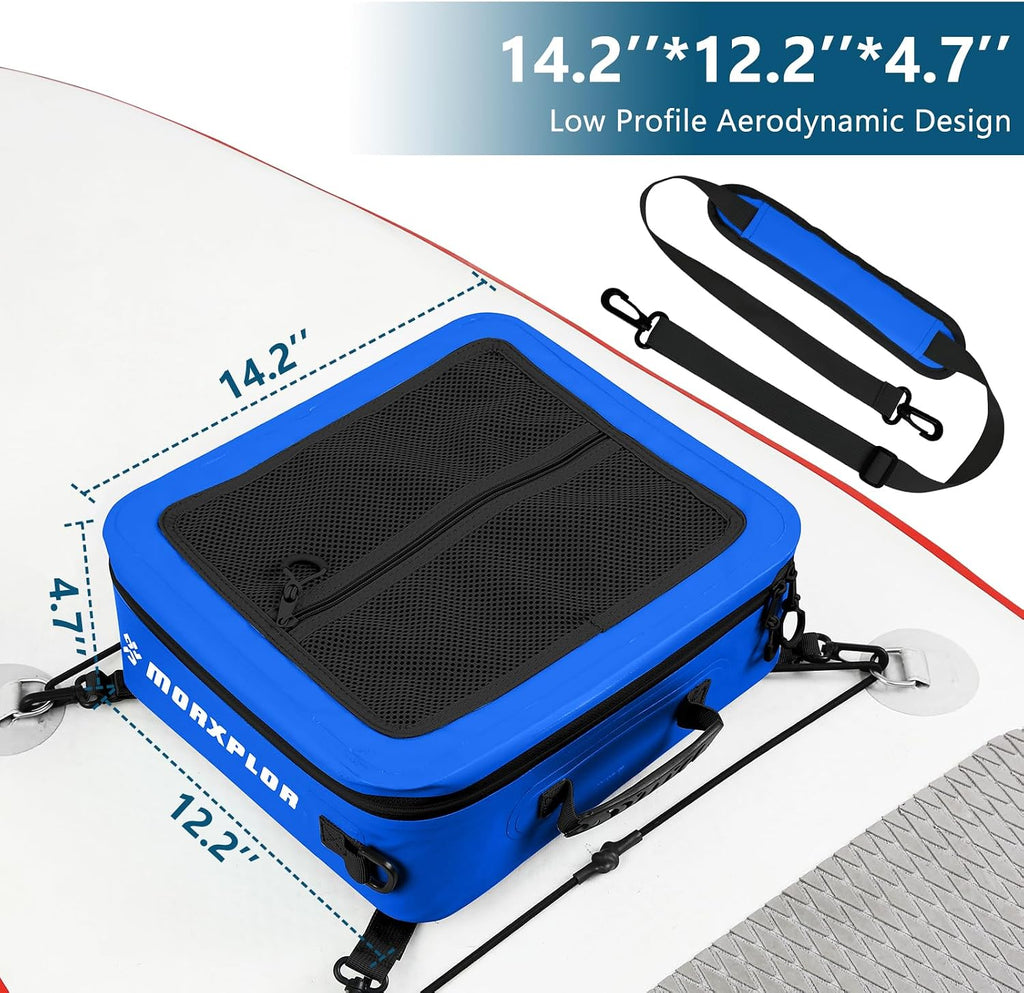 MORXPLOR Waterproof PVC Paddleboard Cooler Deck Bag - 12 Can Soft Insulated Cooler for Paddleboarding, Camping, Kayaking