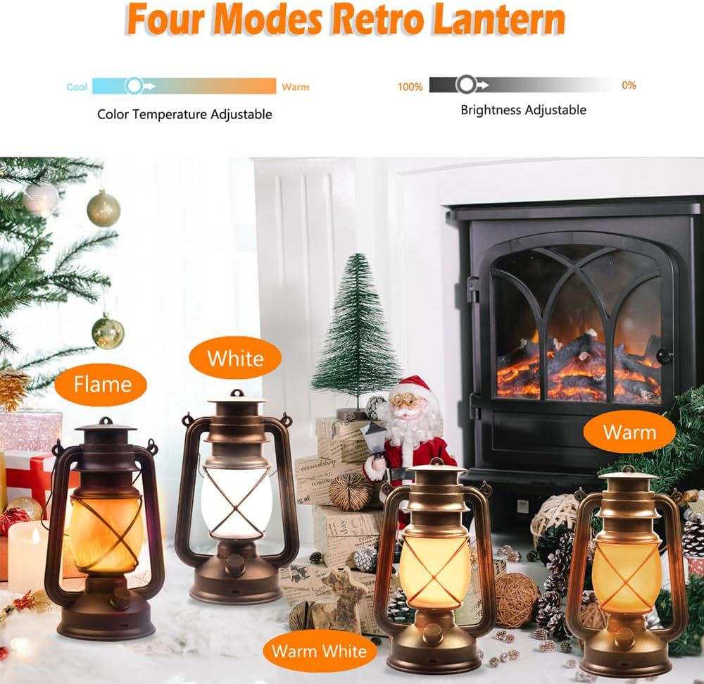 Marlrin USB Rechargeable Lanterns 2 Pack with Remote Control 4 Modes Lights