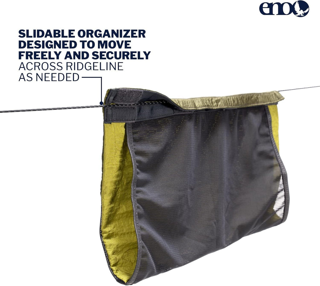 ENO Talon Hammock Organizer - Hanging Organizer for Camping & Backpacking Hammocks - Organizer Bag for Water Bottles, Travel Essentials, and Hiking Essentials