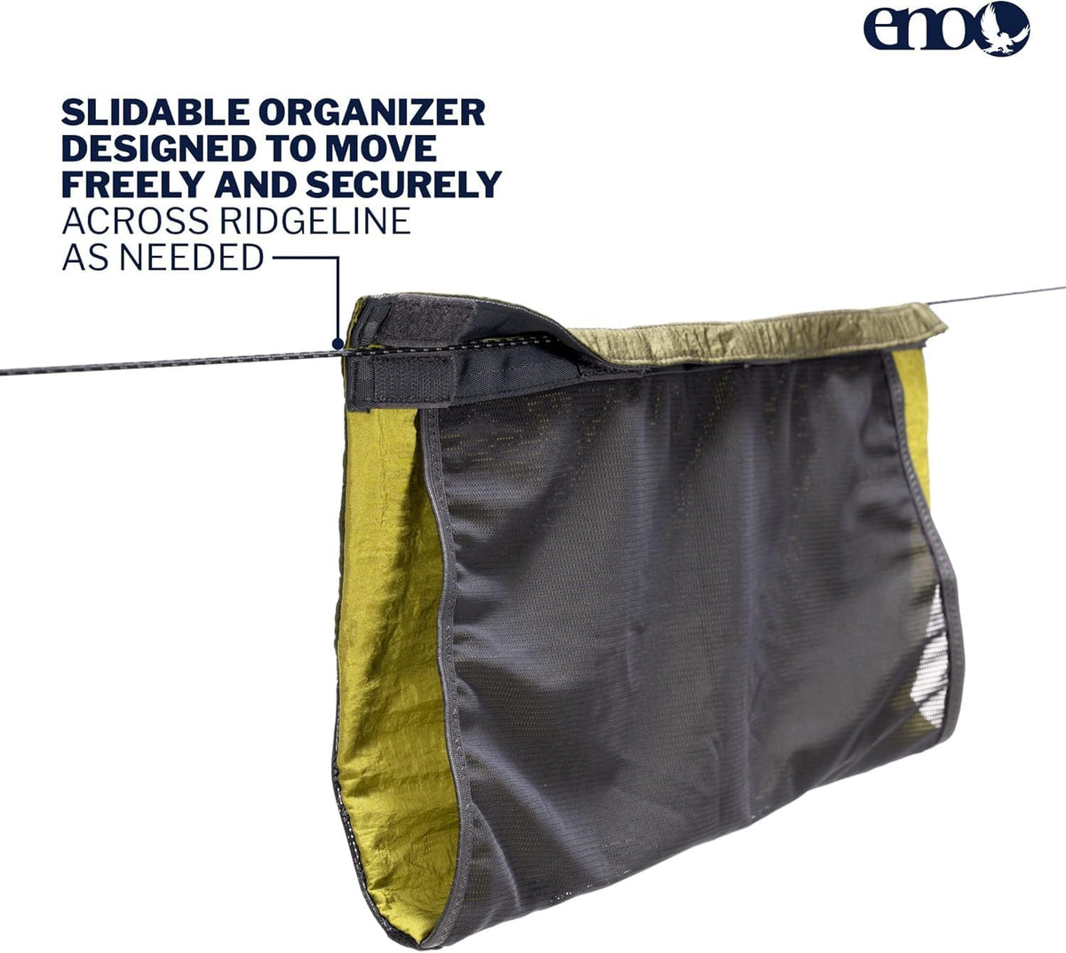 ENO Talon Hammock Organizer - Hanging Organizer for Camping & Backpacking Hammocks - Organizer Bag for Water Bottles, Travel Essentials, and Hiking Essentials