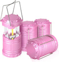 4-Pack Mini LED Pink Camping Lantern