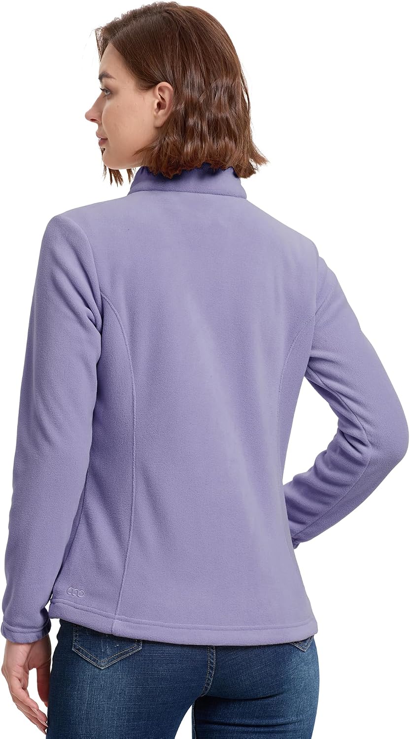 33,000ft Women's Polar Fleece Jacket Zip Up Lightweight Hiking Sweatshirt