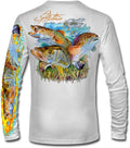 Men’s “Inshore Slam” Comfortable Fishing Shirt-UPF 50+ Interlocking Fabric, Quick-Dry, Ideal for Anglers (JM010)