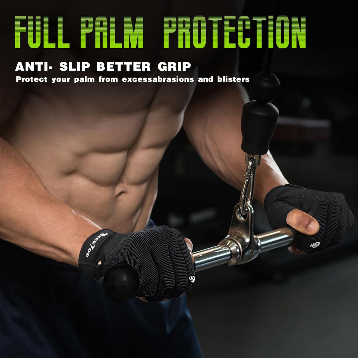 Seektop Padded Workout Gloves for Men & Women: Excellent Grip Gym Gloves