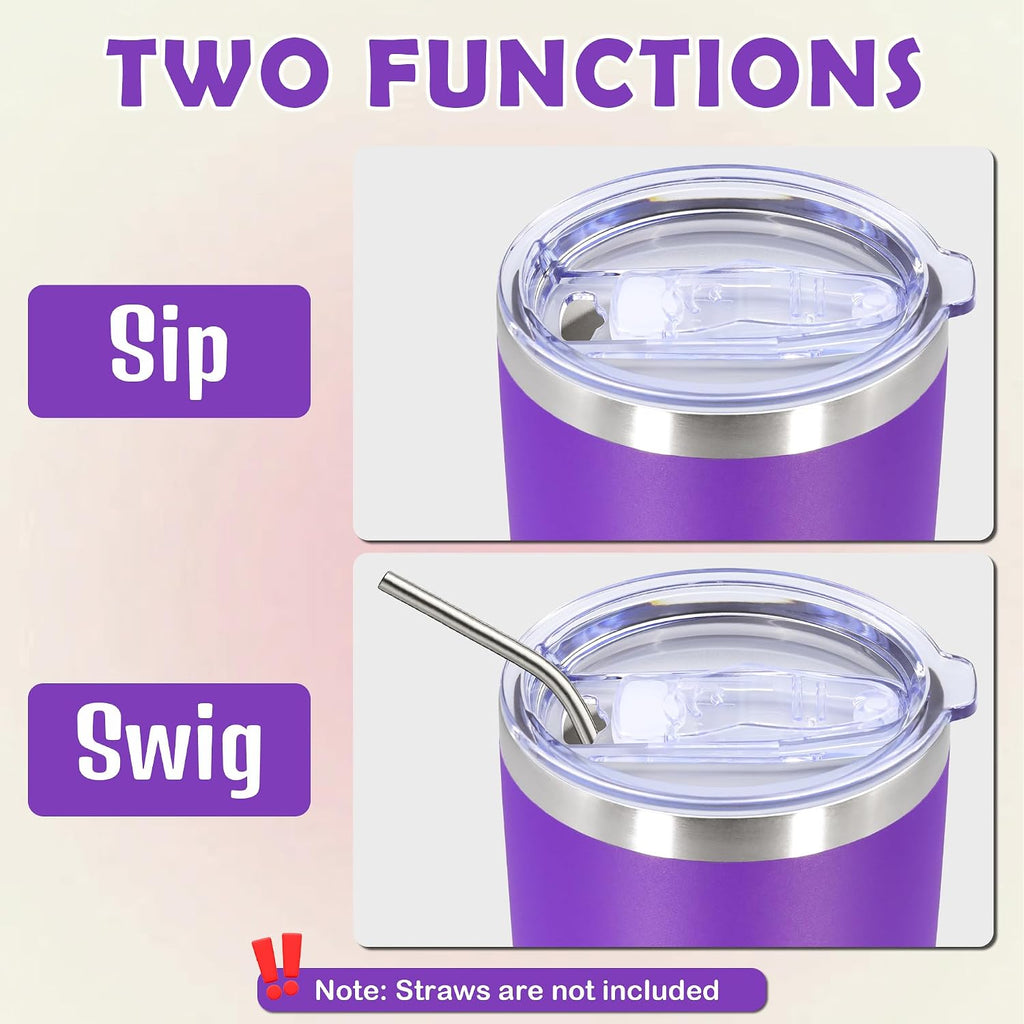 20oz Tumbler Stainless Steel Tumbler Coffee Tumbler with Lid Purple, 12P