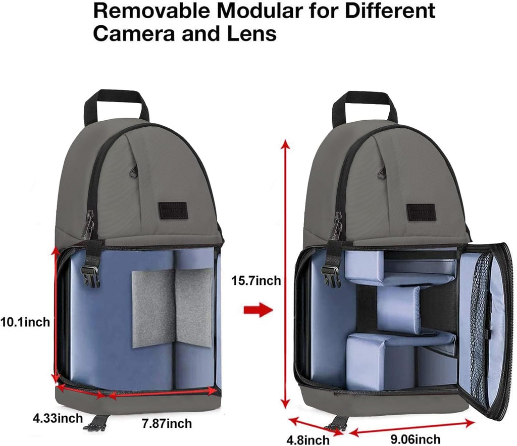 MOSISO Camera Sling Bag, Photography Shoulder Bag Compact Camera Backpack