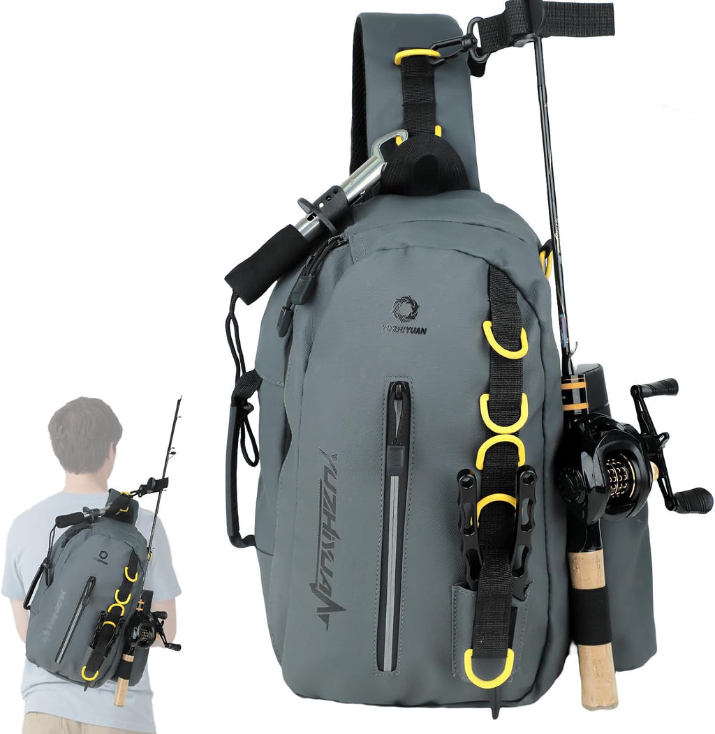 Small Fishing Bag with Rod Strap, Portable & Lightweight, Fish Small Tackle bag – Fits Tackle Boxes & Gear,Move Freely, Cast Smoothly - Fishing Gifts for Men