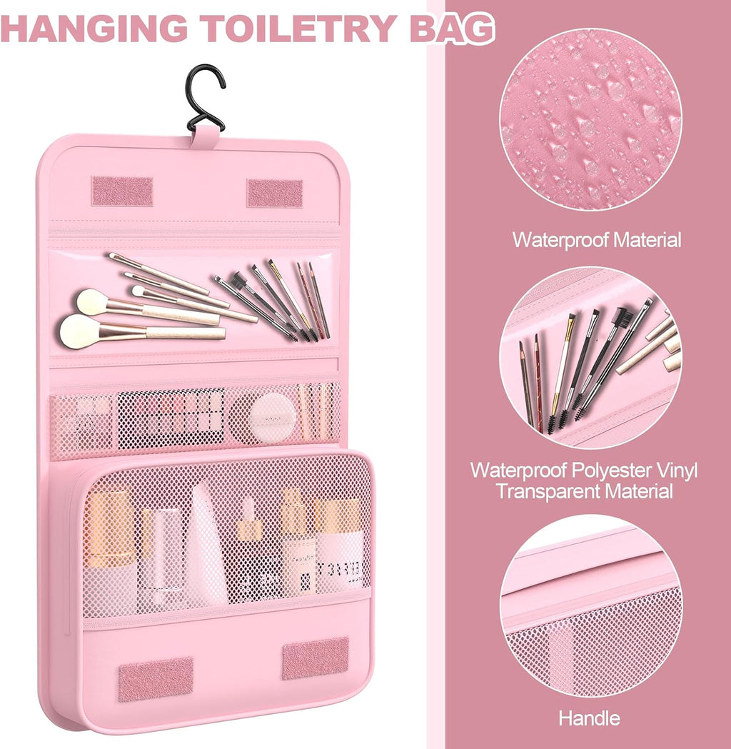 8 Set Packing Cubes for Travel, Suitcase Organizer Bags for Luggage (Pink)