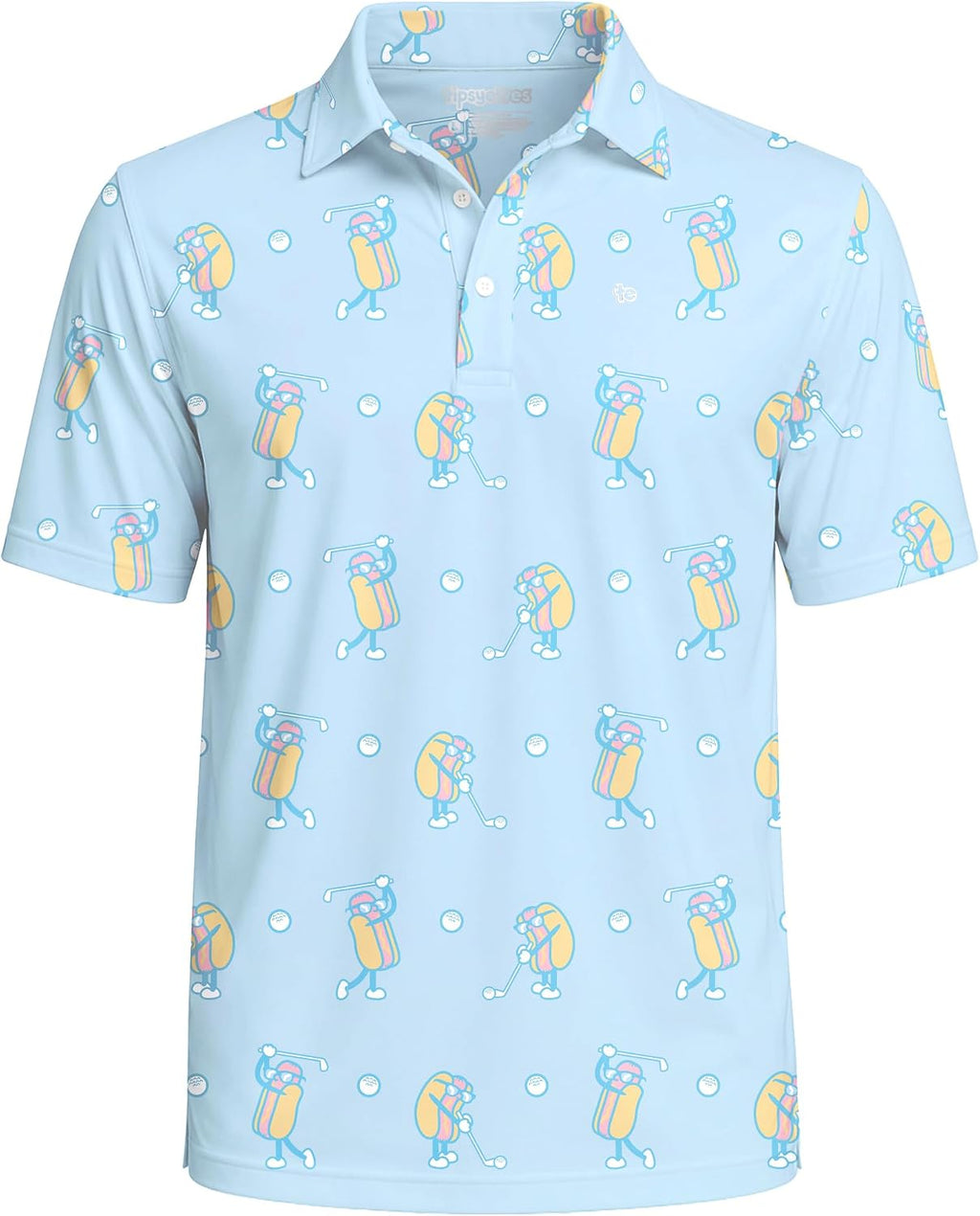 Tipsy Elves Men's Performance Golf Polo Shirt - Funny Novelty Golf Gift