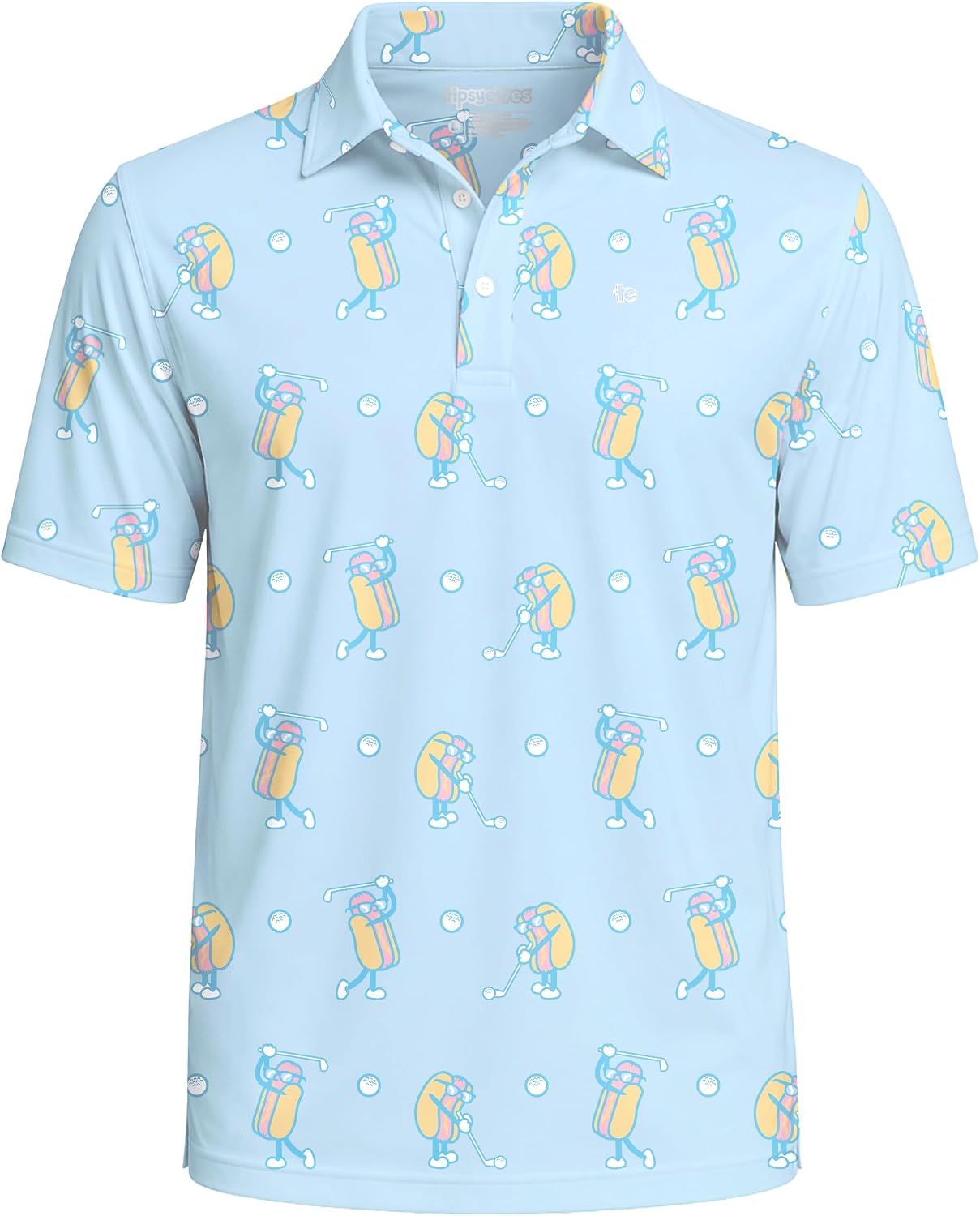 Tipsy Elves Men's Performance Golf Polo Shirt - Funny Novelty Golf Gift