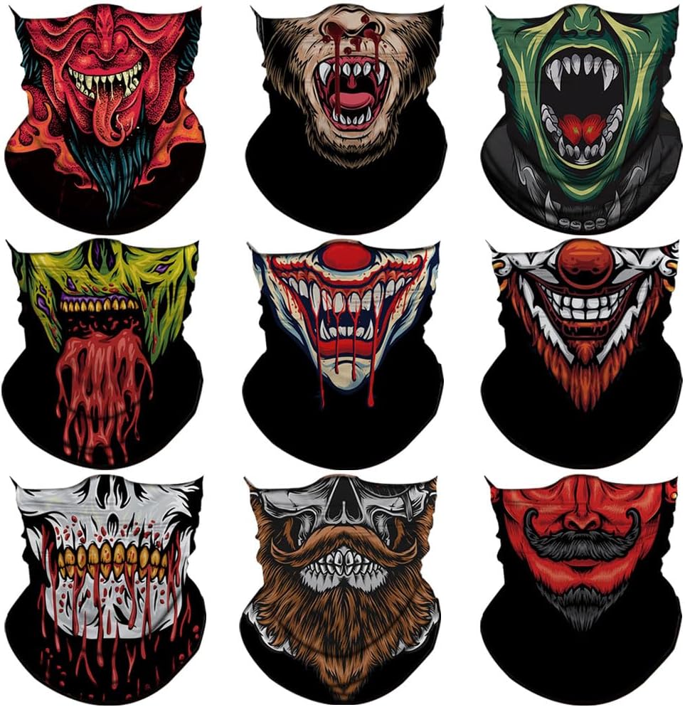Neck Gaiter Mask,Bandana Gator Face Cover Mask Sun UV Protection,Neck Warmer Balaclava,Tube Face Scarf,Headband for Outdoor