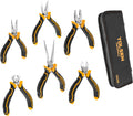 TOLSEN 6-Piece Mini Pliers Set, Small Needle Nose Pliers Set with Pouch