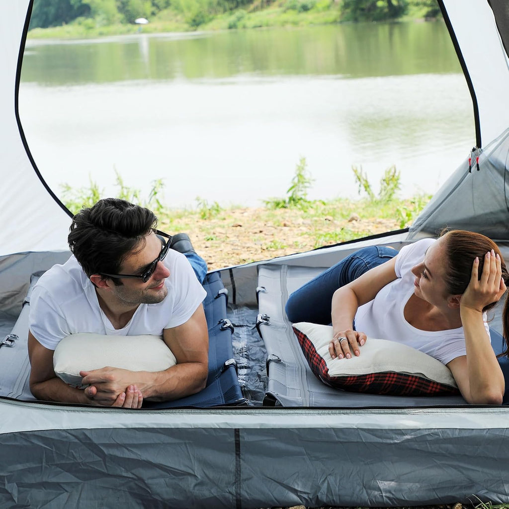 TIMBER RIDGE 20-Second Quick Set-Up Camping Cot, Aluminum Folding Cot