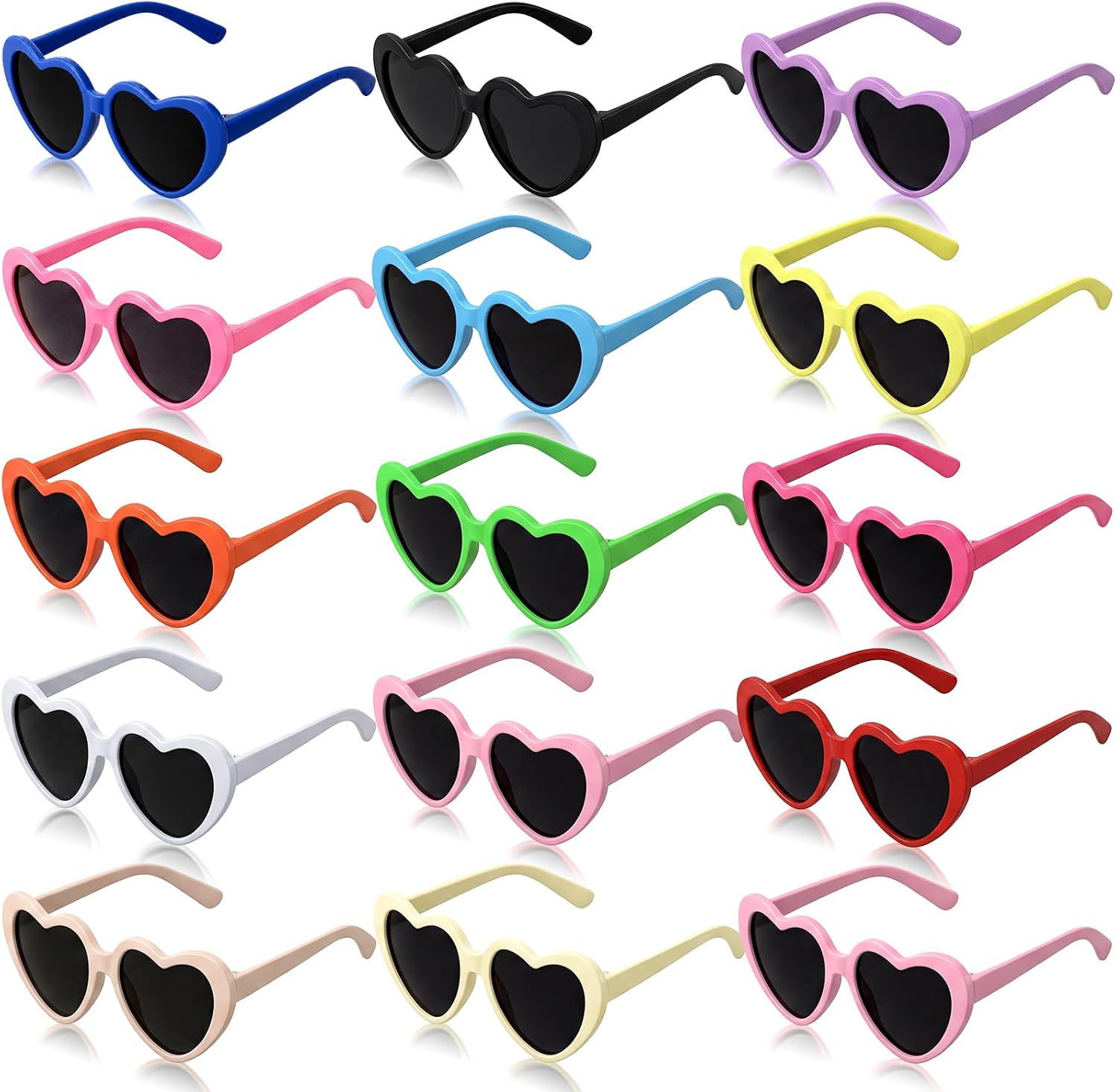 Weewooday 15 Pcs Dog Sunglasses Cat Glasses Round Retro Small for Pet Puppy