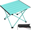 Grope Portable Camping Table,Aluminum Folding Beach Table (Sky Blue-S)