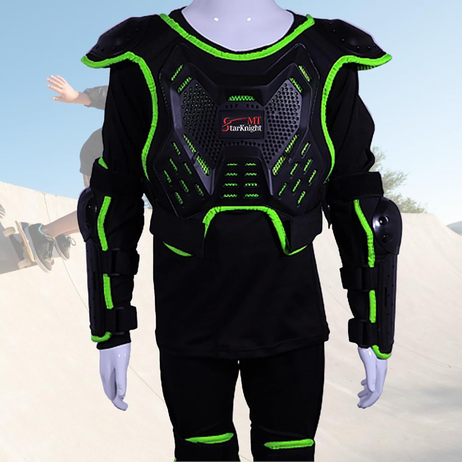 StarknightMT 3-10 Kids Dirt Bike Gear Motocross Chest Protector Adjustable