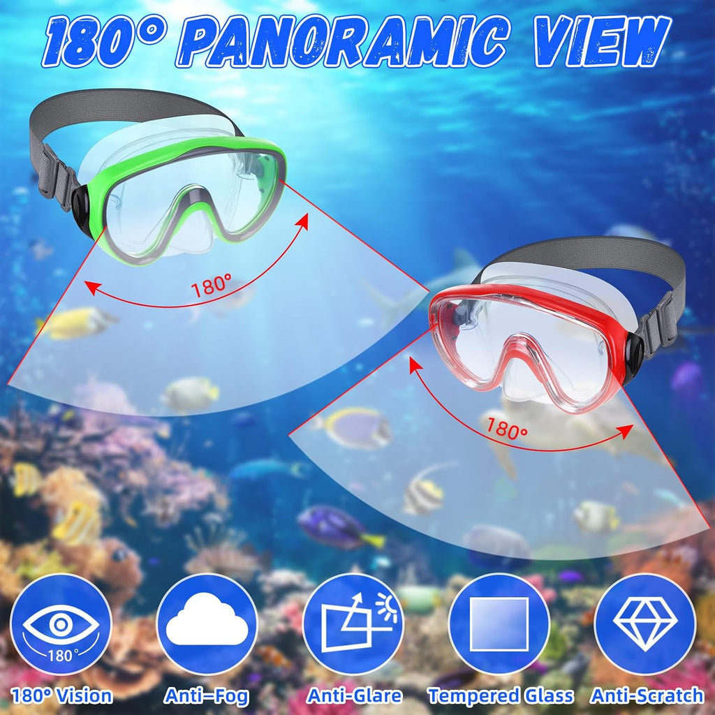 Relaxweex 6 PCS Swim Goggle Adult with Nose Cover for Adult