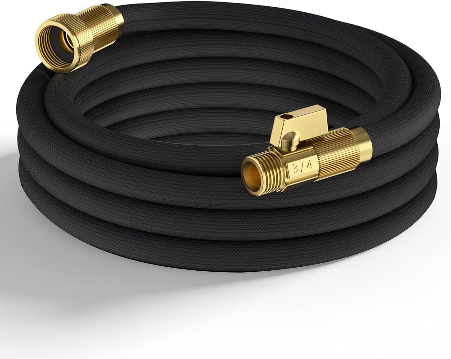 100ft Garden Hose – Lightweight & Flexible Water Hose, Leak-Proof Fabric & Non-Expandable with Shut-Off Valve for Yard, Outdoor Watering, Car Wash & RV