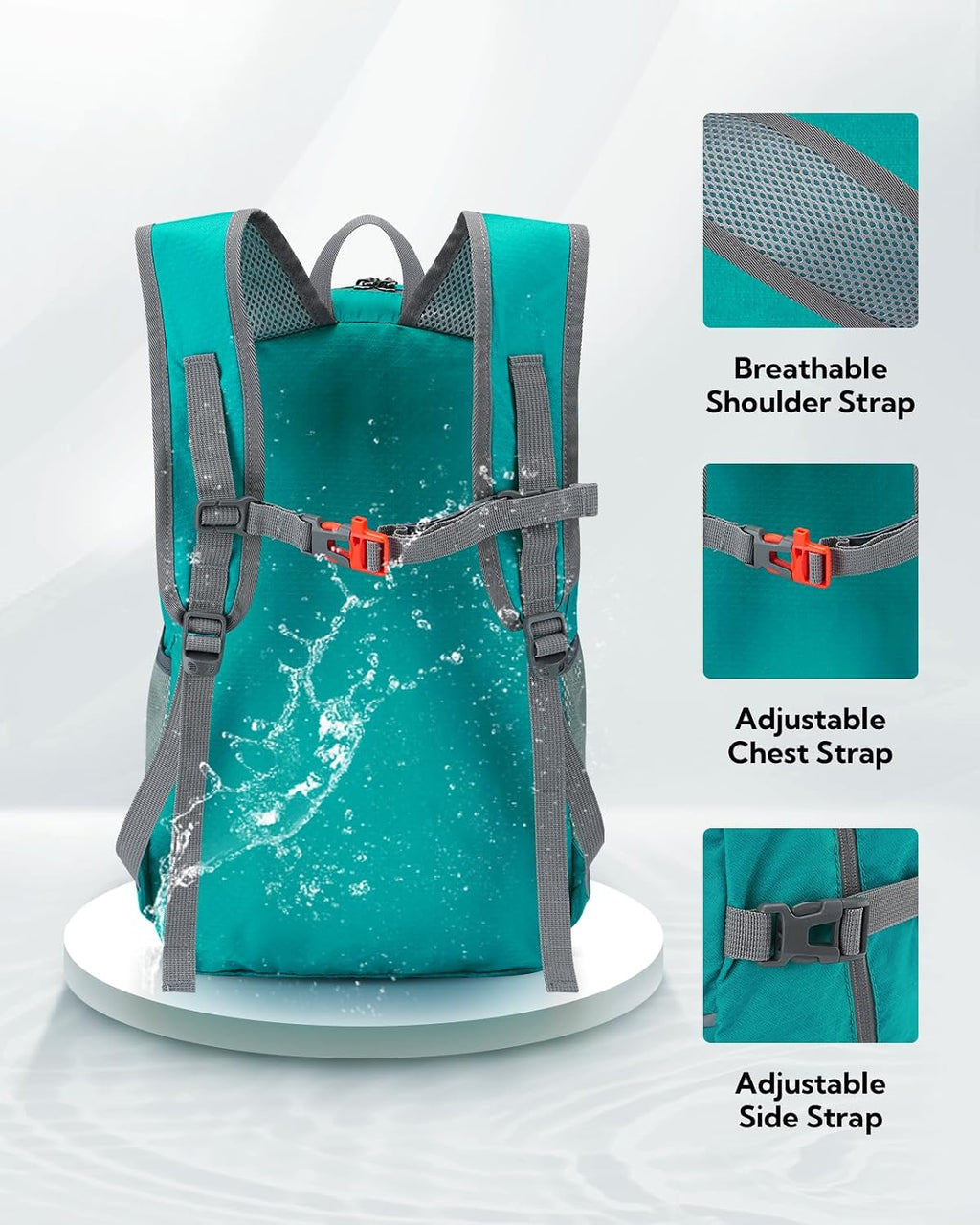 WATERFLY Small Lightweight Packable Hiking Backpack Foldable Travel Daypack