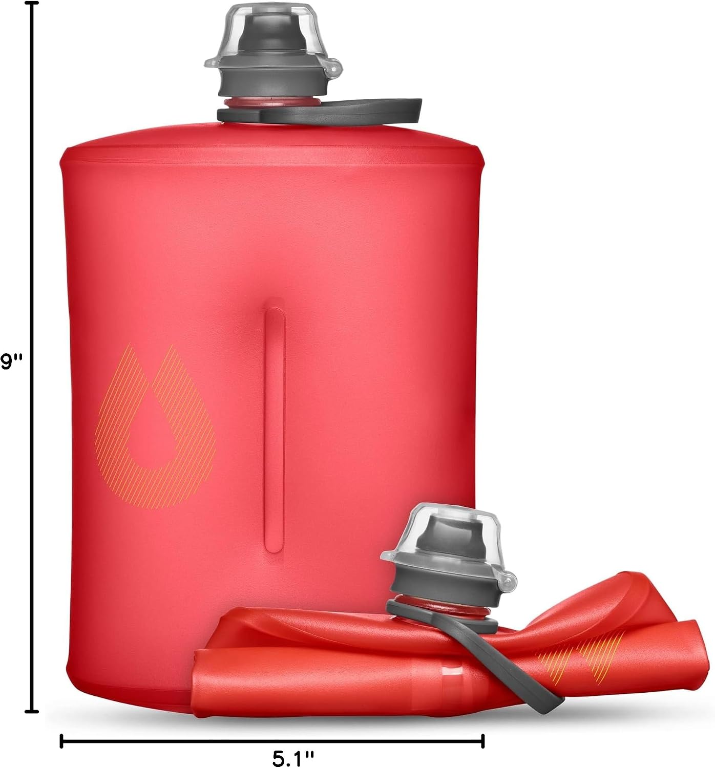 HydraPak Stow Collapsible Water Bottle (1L, Redwood)