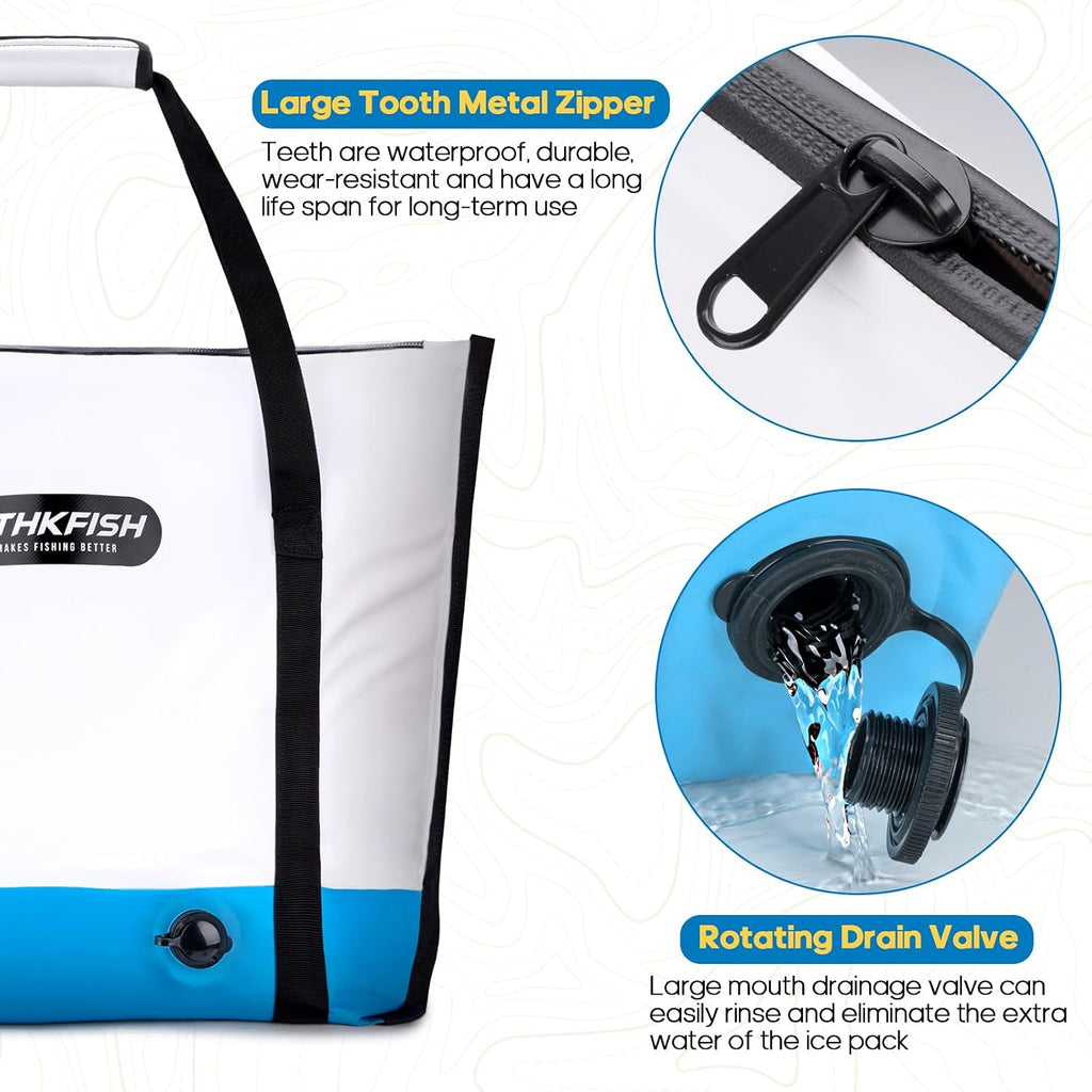 THKFISH Insulated Fish Cooler Bag, Fish Kill Bag for Caught Fish
