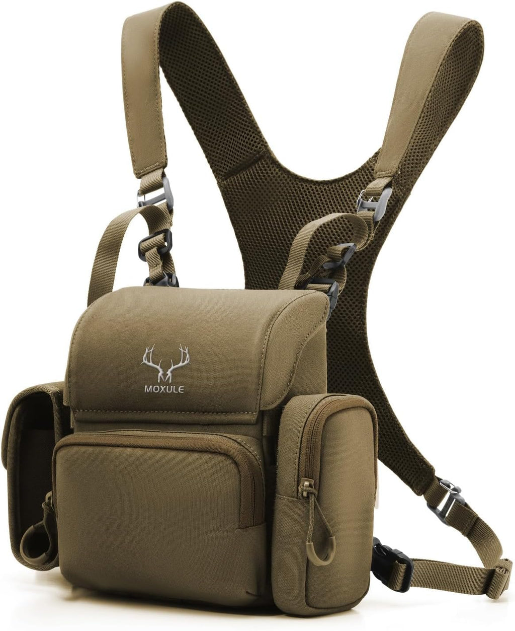 MOXULE Binocular Harness Chest Pack: Bino Case with Rangefinder Pocket XL