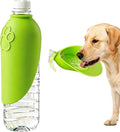 Universal Silicone Pet Water Bowl Attachment, Portable Dog Cat Water Feeder for Walking Hiking Travel, Fits Standard Water Bottles, Lightweight No Heavy Bottles Needed