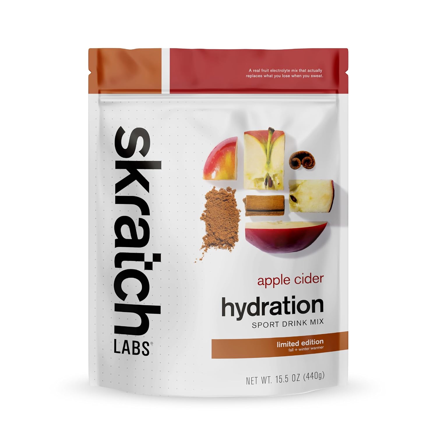Skratch Labs Hydration Drink Mix – Real‑Fruit Electrolyte Powder for Fast Hydration & Endurance | Apple Cider | 20 Servings | Vegan, Non‑GMO, Clean Ingredients
