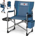 Overmont Folding Camping Chair with Side Table, Cooler Bag, 400 lb Capacity