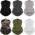 Fuinloth Neck Gaiter, 6 Pack Cooling UV Protection Bandana Face Mask Gator