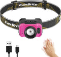 EverBrite 600LM Rechargeable Headlamp, Motion Sensor Head Lamp for Adults