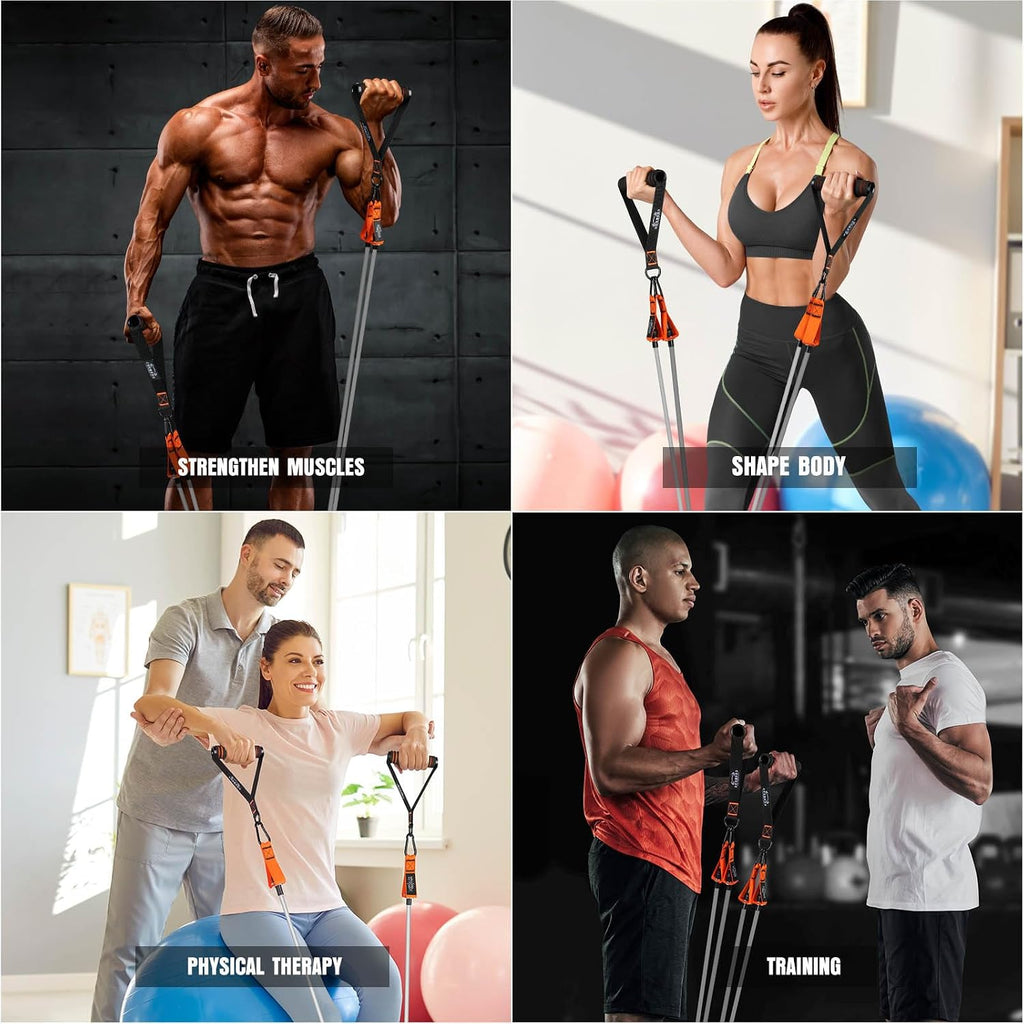 Resistance Bands with Handles, 175lb Exercise Bands for Working Out