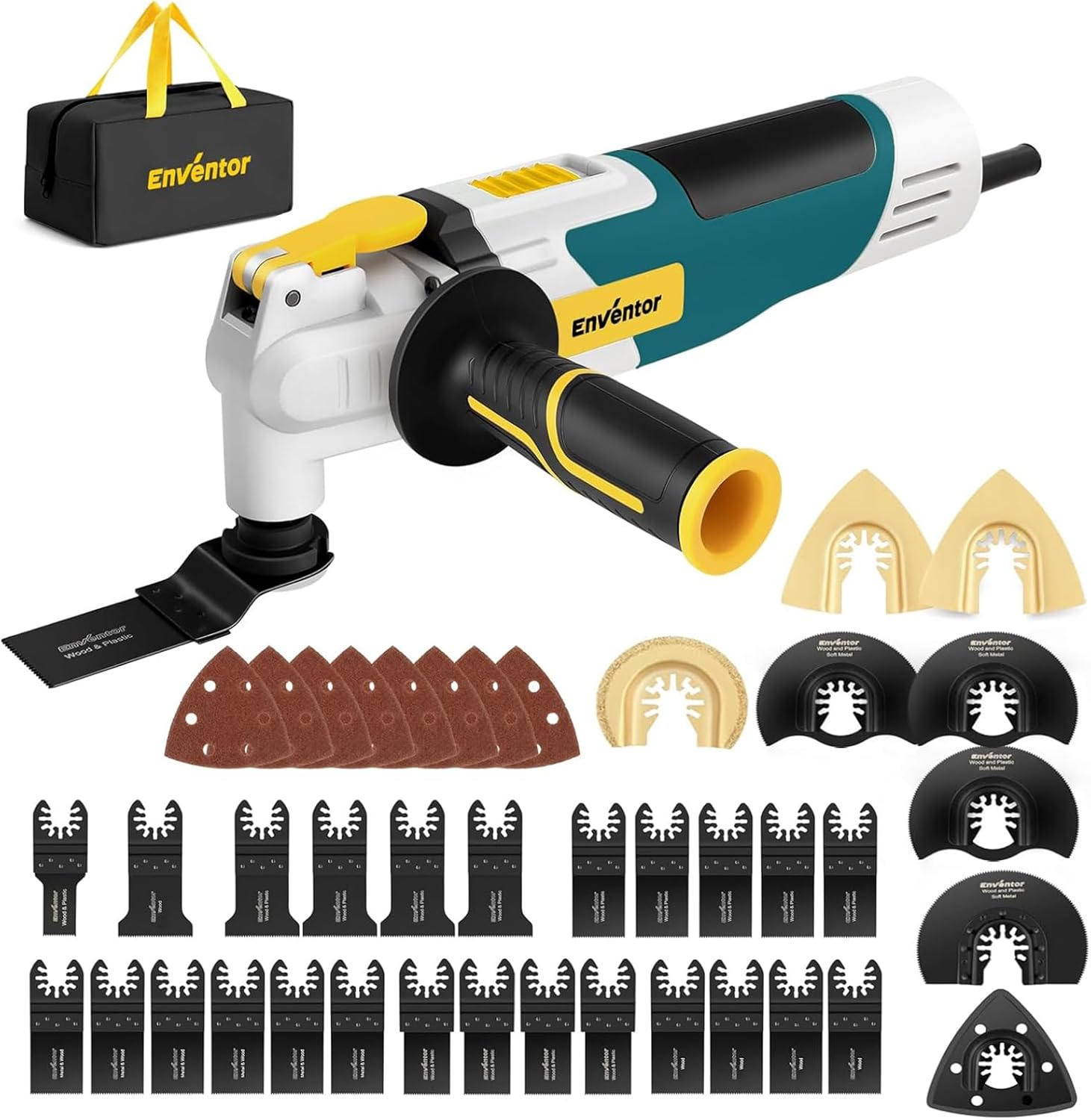 Enventor Oscillating Tool with Tool-Free Change, 260 W, 43 Accessories