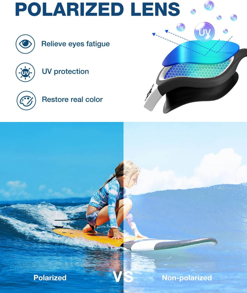 ZIONOR G1 MINI Polarized Kids Swim Goggles for Boys Girls Ages 6-14